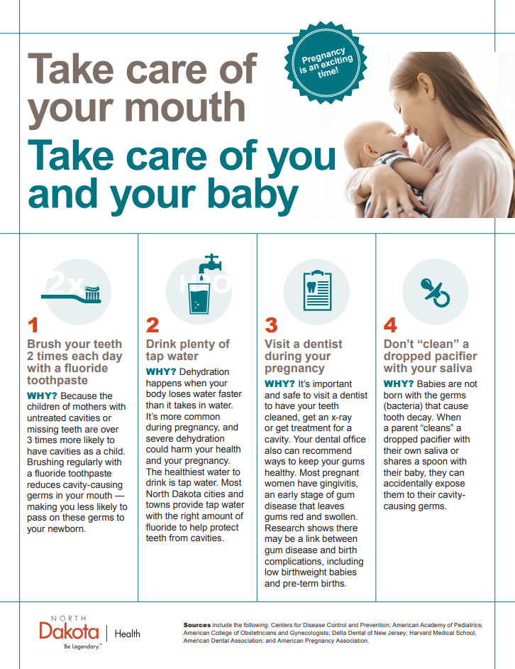 Oral Health and Pregnancy | Health and Human Services North Dakota - Pregnancy Oral Health Tips Pineapple Waterpik